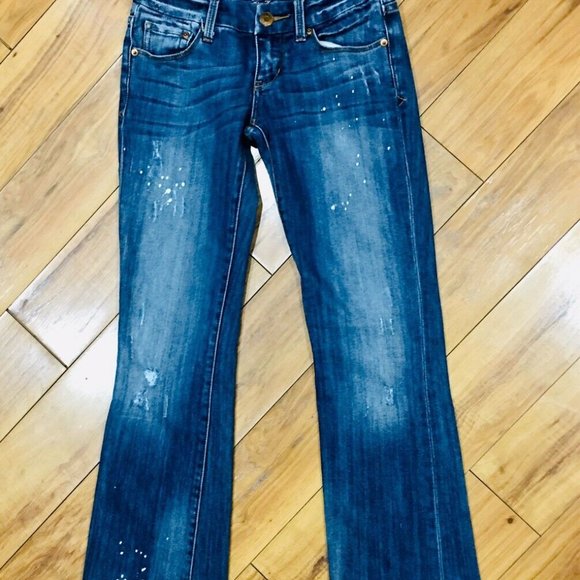 Seven boot cut denim Jeans distressed low rise wide leg 28 - Picture 7 of 7